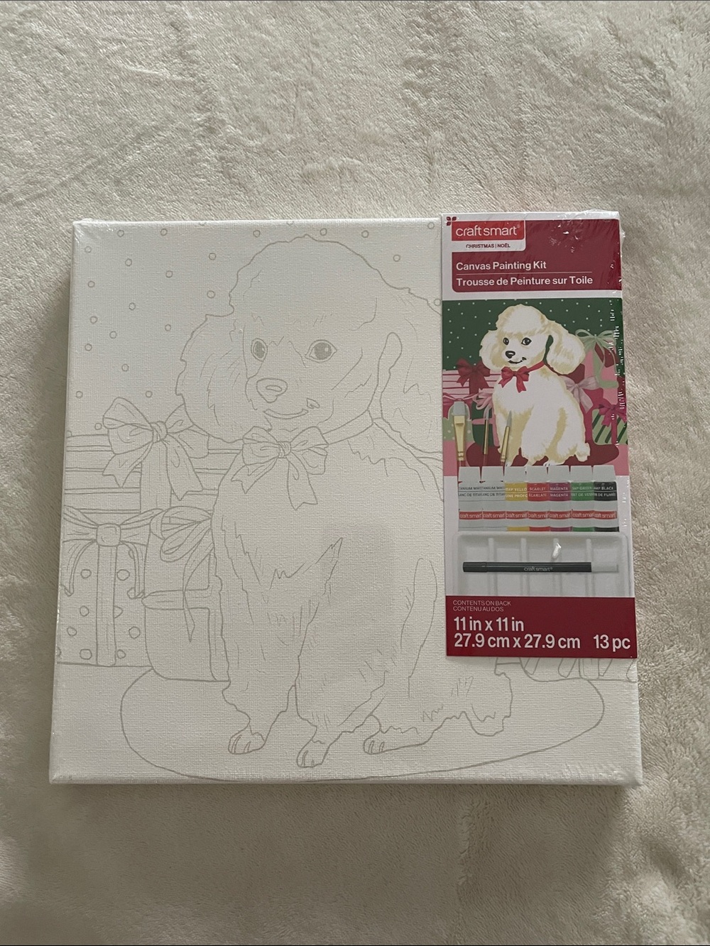 Canvas dog painting kit